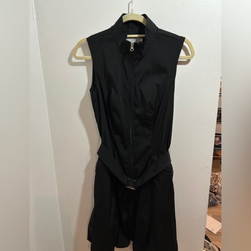 Black Sleeveless Zip-Up bubble Dress size 4P
